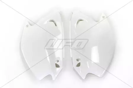 Conjunto de coberturas laterais traseiras em plástico UFO Kawasaki KX 125 250 03-17 branco - KA03739047