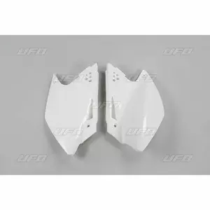 Set de capace laterale din plastic pentru UFO-uri spate Kawasaki KXF 250 06-08 alb KX - KA03768047