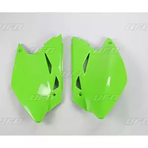 Conjunto de coberturas laterais traseiras em plástico UFO Kawasaki KXF 450 06-08 verde-1