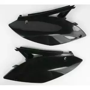 Set di coperture laterali posteriori in plastica UFO Kawasaki KXF 450 09-11 nero - KA04700001