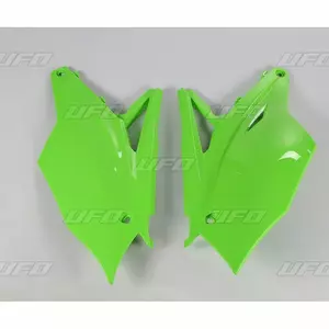 Set de capace laterale din plastic pentru UFO-uri spate Kawasaki KXF 450 16-18 KXF 250 17-20 verde - KA04737026