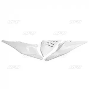 Комплект пластмасови задни странични капаци UFO с капак на филтъра и отвори, бели - KT05004042