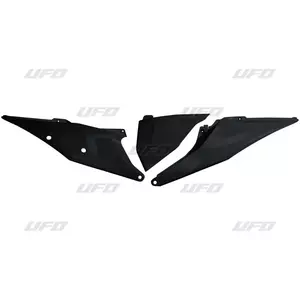 Plastikinių galinių šoninių dangtelių rinkinys UFO su filtro dangteliu juodas - KT04093001