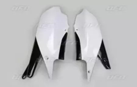Plastikinių šoninių dangtelių rinkinys galiniams UFO Yamaha YZF 250 19-20 YZF 450 18-20 WR 250F 20 WR 450F 18-20 baltos spalvos - YA04859046