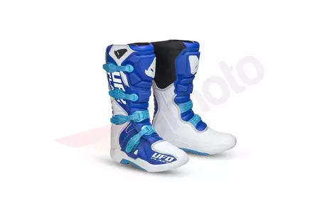 Motociklininko krosiniai enduro batai UFO Elektron mėlyni balti 40-1