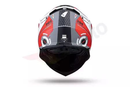 Capacete UFO Interpid vermelho branco mate XL para motociclismo cross enduro-6