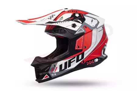 UFO Interpid rojo blanco estera XS moto cross enduro casco-1