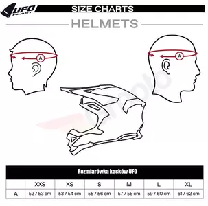 UFO Interpid rojo blanco estera XS moto cross enduro casco-8