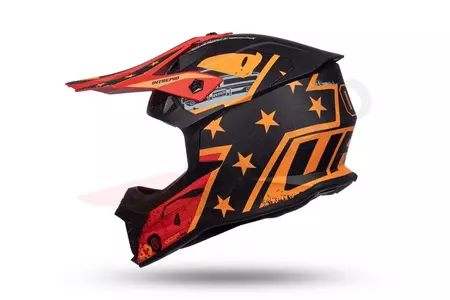 Capacete UFO Interpid General preto laranja mat L para motociclismo cross enduro-3