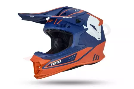 UFO Interpid blu arancio mat XL casco moto cross enduro-1
