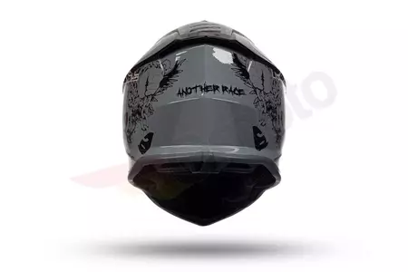 Motorradhelm UFO Cross Enduro Interpid Metall schwarz grau L-5
