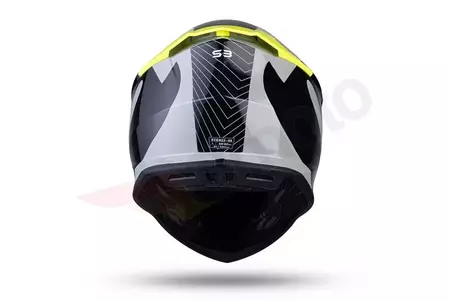 Capacete UFO Interpid para motociclismo cross enduro cinzento preto amarelo fluo L-5