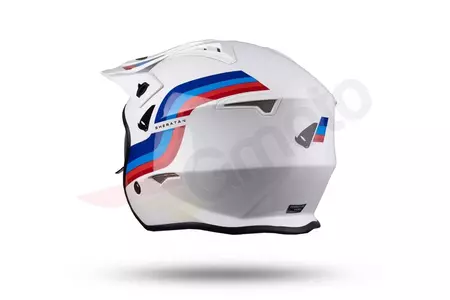 Jet Trial ATV UFO Shertan casco moto con visiera bianco rosso blu M-5