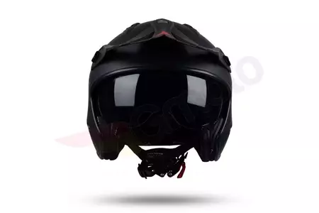Jet Trial ATV UFO Shertan casco de moto con visera negro mate XL-7