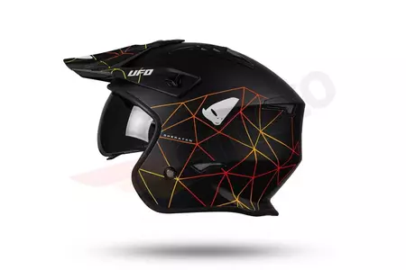 Jet Trial ATV UFO Shertan casco de moto con visera negro XL-10