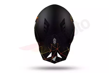 Jet Trial ATV UFO Shertan casco de moto con visera negro XL-12