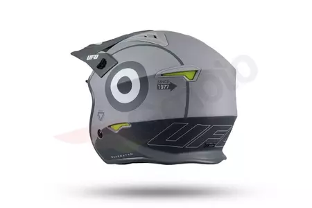 Capacete de motociclista Jet Trial ATV UFO Shertan com viseira cinzenta L-5