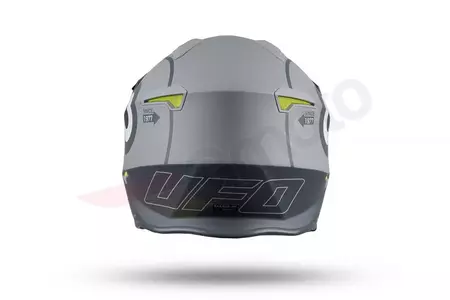 Capacete de motociclista Jet Trial ATV UFO Shertan com viseira cinzenta L-7