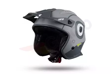 Casco moto Jet Trial ATV UFO Shertan con visiera grigio M - HE148M