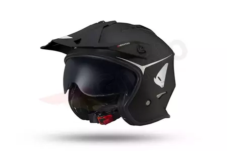 Jet Trial ATV motocyklová přilba UFO Shertan černá matná S-2
