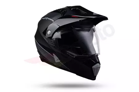 Cross Enduro UFO Aries Tourer motoristična čelada črno siva mat M-5
