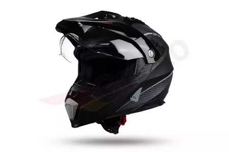 Cross Enduro UFO Aries Tourer moottoripyöräkypärä musta harmaa matta S - HE165S