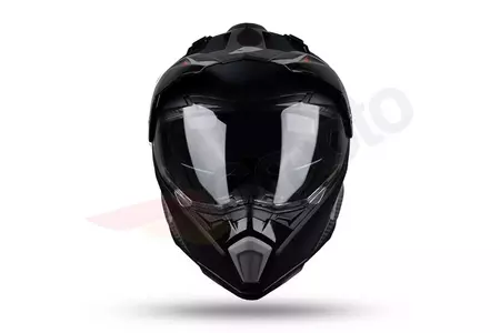 Cross Enduro UFO Aries Tourer motociklista ķivere melna pelēka matēta S-8