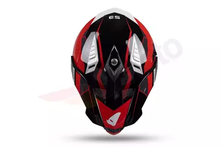 Cross Enduro UFO Aries Tourer motorcykelhjälm röd svart L-13