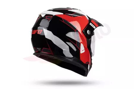 Casque moto Cross Enduro UFO Aries Tourer rouge noir M-8