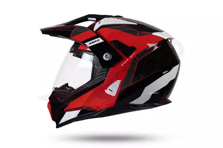 Casco moto Cross Enduro UFO Aries Tourer rojo negro XS-11
