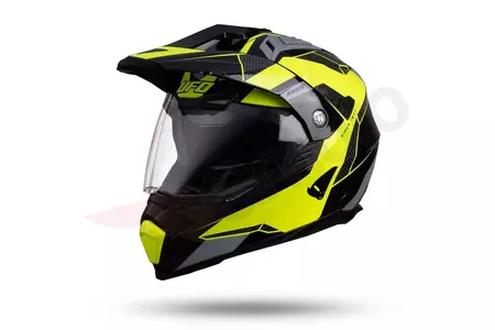 UFO Aries Tourer cross enduro casco moto gris negro amarillo fluo L-3