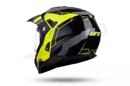 UFO Aries Tourer casco moto cross enduro grigio nero giallo fluo M-7