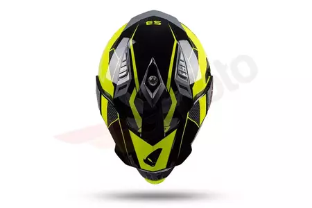 UFO Aries Tourer casco moto cross enduro grigio nero giallo fluo S-13