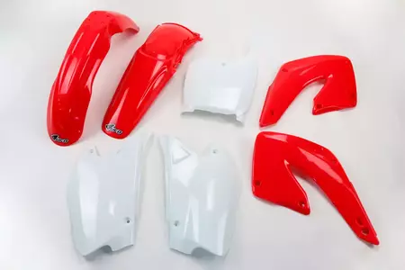 Komplet plastików UFO Honda CR 125 250 00-01 biały czerwony - HOKIT100999