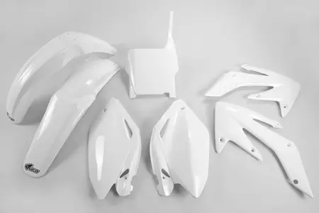 Комплект пластмаси UFO Honda CRF 250R 04-05 бял - HOKIT104041