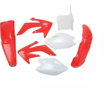 Komplet UFO plastike Honda CRF 250R 04-05 rdeča bela - HO104E999