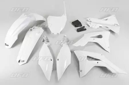 Conjunto de plásticos UFO Honda CRF 250R 18-19 CRF 450R 17-19 com tampas de filtro brancas - HO123E041