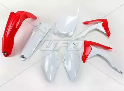 Uppsättning UFO-plast Honda CRF 250R 14-17 CRF 450 13-16 vit röd - HO116E999