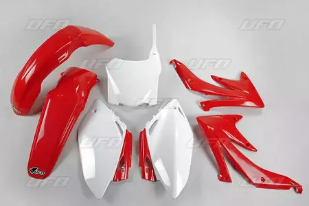 Комплект пластмаси UFO Honda CRF 450R 07 червено бяло - HOKIT110999