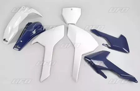 Комплект пластмаси UFO Husqvarna TC FC 125 250 300 350 450 16-18 с изключение на TC 250 16 OEM 16 синьо бяло - HU616E999