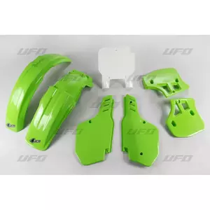 Komplet plastików UFO Kawasaki KX 500 93-95 zielony biały - KA187E999