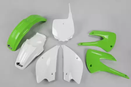 Komplet UFO plastike Kawasaki KX 85 01-13 zelena bela - KAKIT218999
