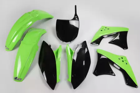 Set UFO kunststoffen Kawasaki KXF 250 09 en 12 groen zwart-1