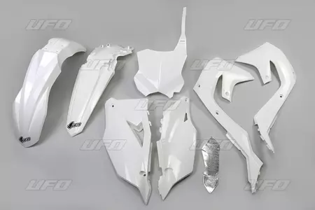 Komplet UFO plastike Kawasaki KXF 250 2021 KXF 450 19-21 bela-1