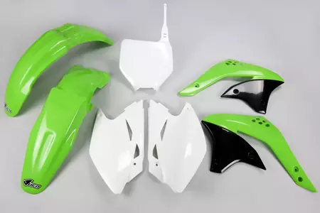 Set de materiale plastice UFO Kawasaki KXF 450 07 verde alb verde-1