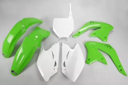 Komplet UFO plastike Kawasaki KXF 450 08 zelena bela - KAKIT211999