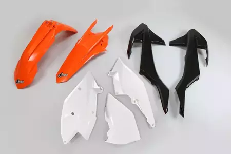 Conjunto de OVNIs de plástico laranja preto branco-1
