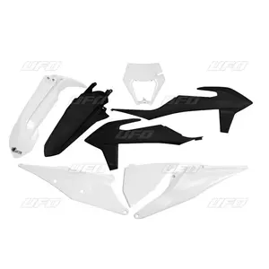 UFO πλαστικό σετ με κάλυμμα λάμπας λευκό μαύρο - KTKIT527999S