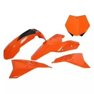 Conjunto de OVNIs de plástico laranja branco (muovinen karitsa) - KT514E999