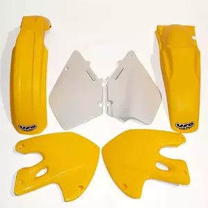 Kit plastique UFO couleur origine jaune/blanc Suzuki RM125/250 - SUKIT400999